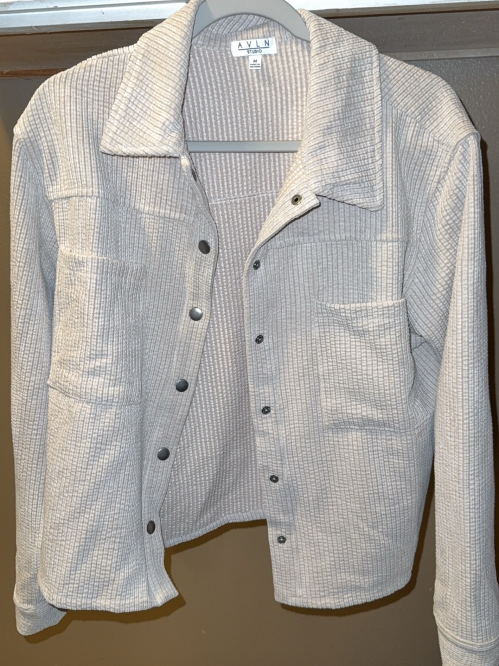 AVLN Studio Cream Button-Up Shacket